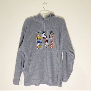 Vintage Disney Women's Gray Fleece Hoodie (Medium)